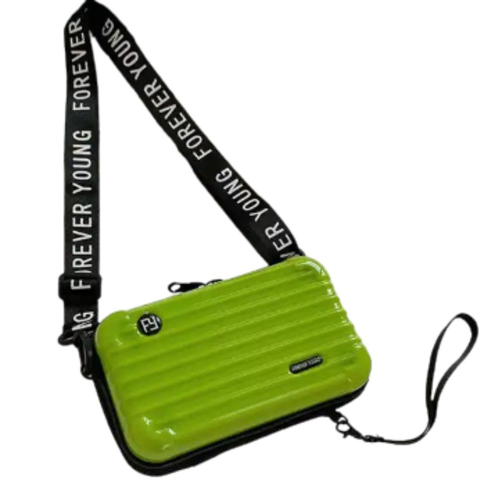 Green Suitcase/Luggage Crossbody Wristlet Messenger Shoulder Bag Handbag…